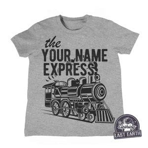 Kids Train T Shirt, Train Birthday Shirt, Personalized Gifts, Steam Engine Gift